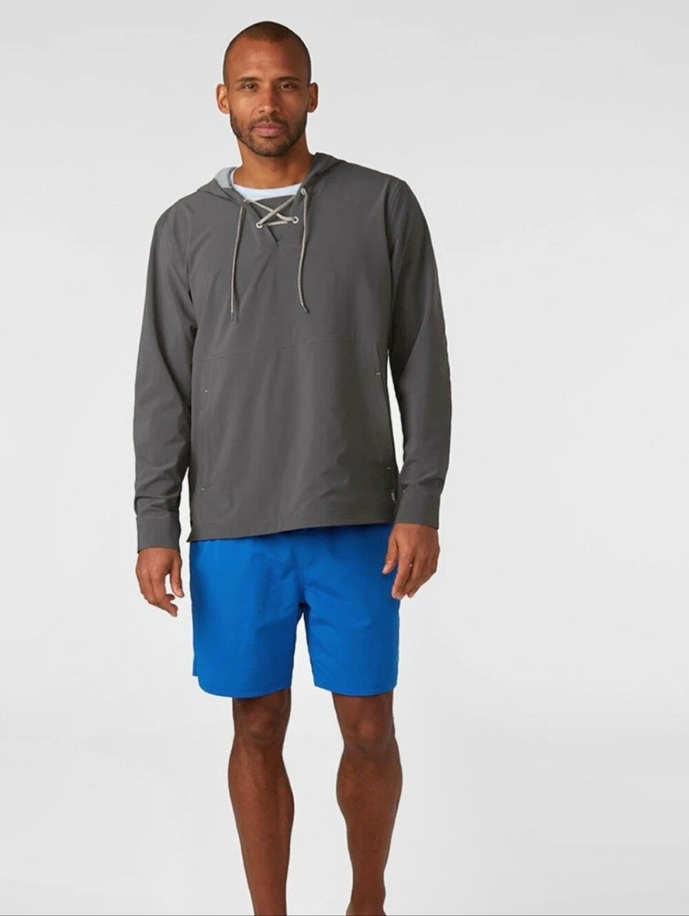 Stio Men’s CFS Sun Hoodie Magnet Gray Pullover Medium Outdoor Quick Dry Hiking